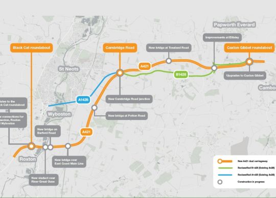 A428 Black Cat to Caxton Gibbet Improvement Scheme, Bedfordshire and Cambridgeshire.jpg